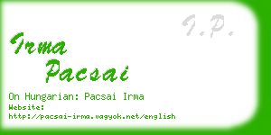 irma pacsai business card